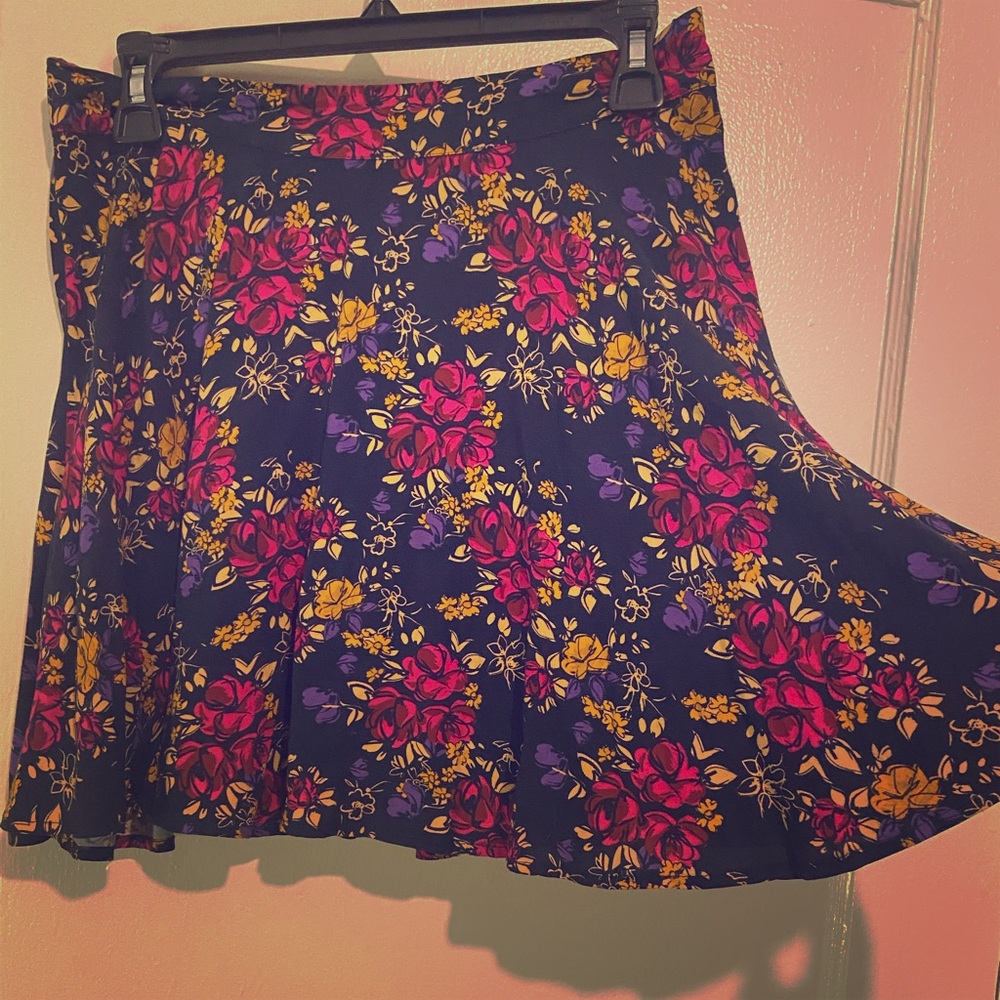 Skater floral skirt